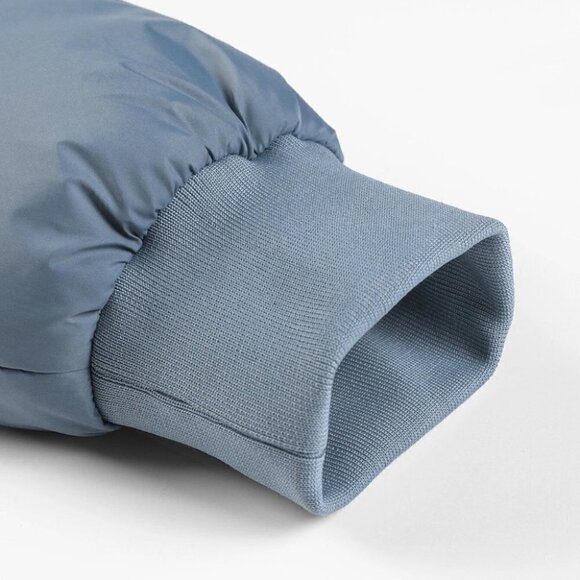 Dusty Blue Mens Zipper Puffer Coat - Picture 6 of 9